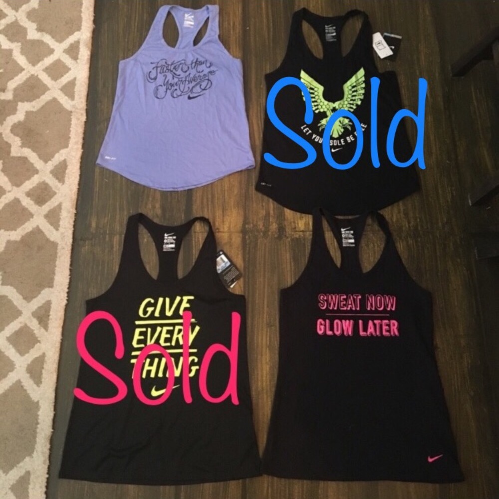 NEW Nike dri-fit/cotton tank tops